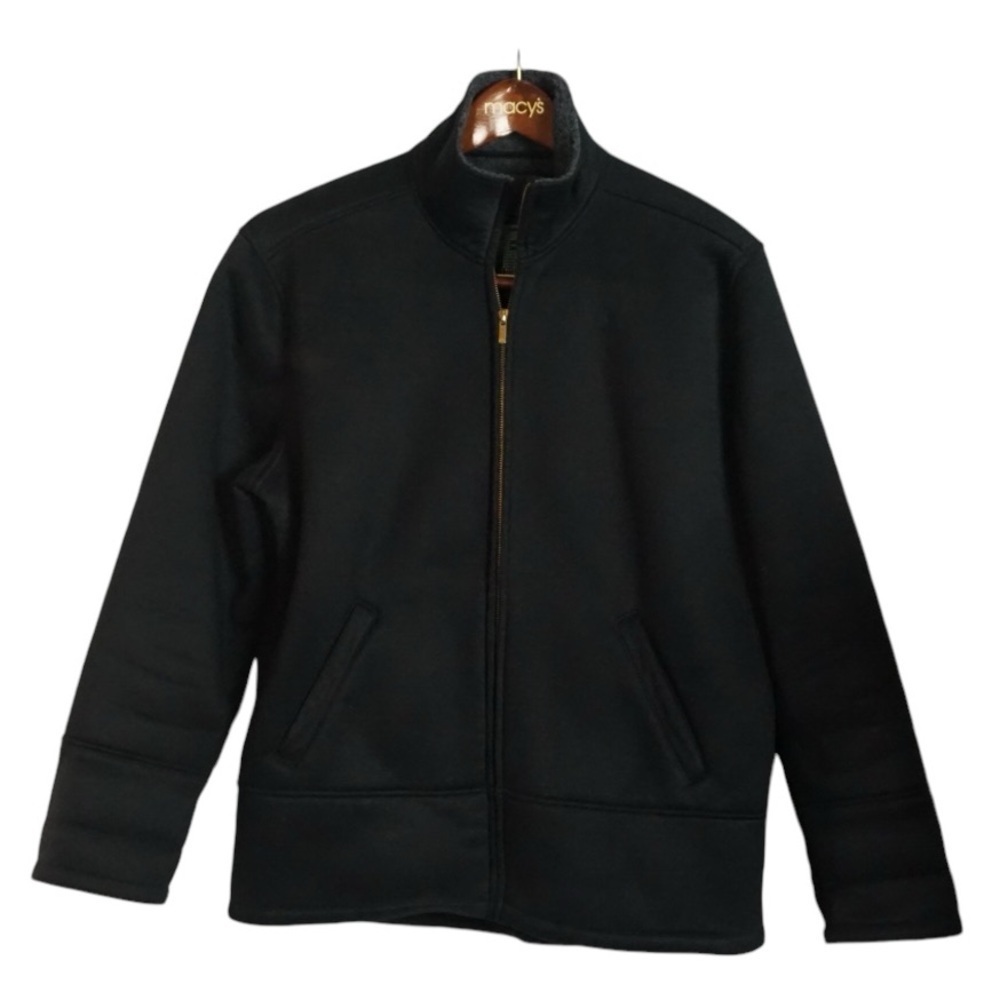 Lauren Ralph Lauren Black Faux Suede Heavy Lined Jacket, Large